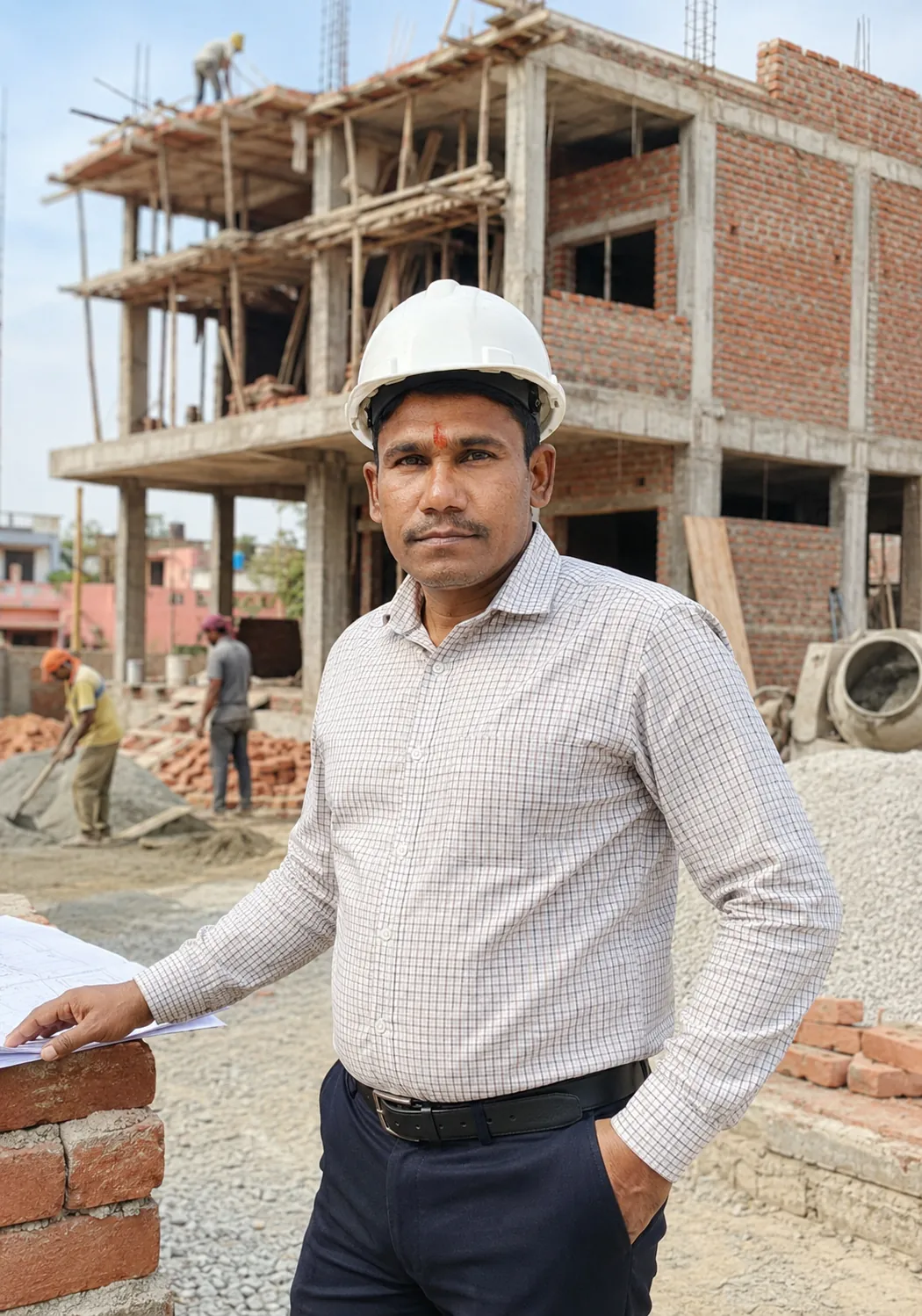 Shyam Kumar, lead supervisor on site in Muzaffarpur
