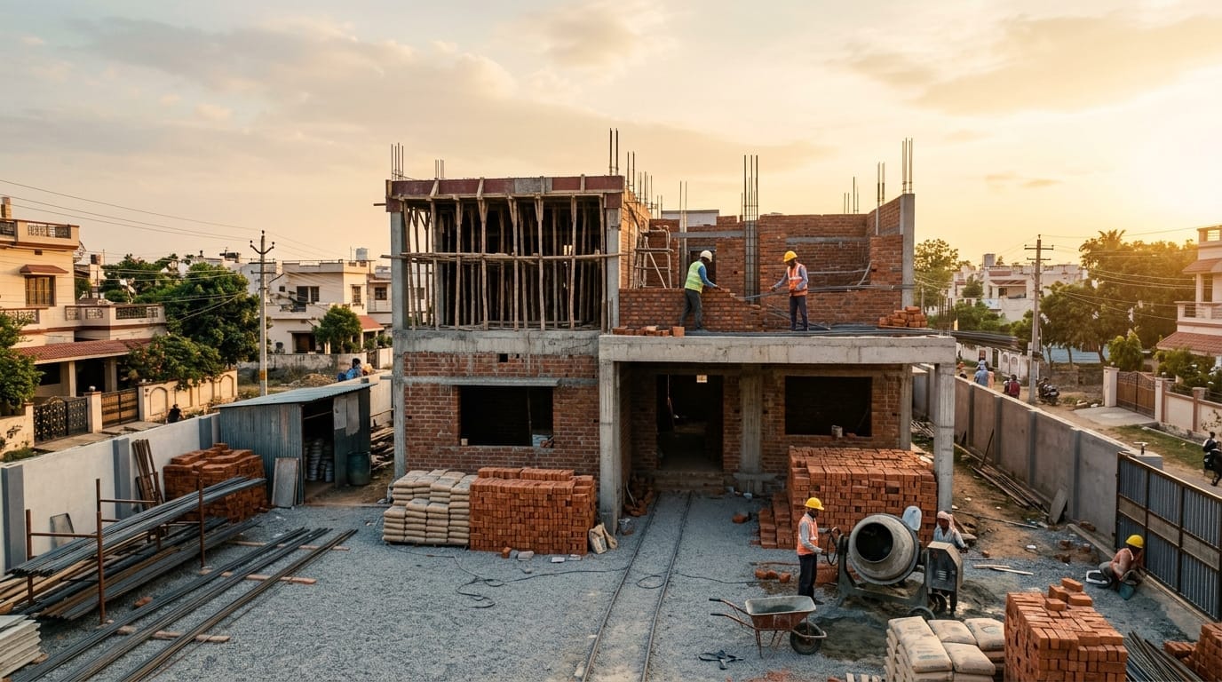 Brick Masonry Work on-site craftsmanship